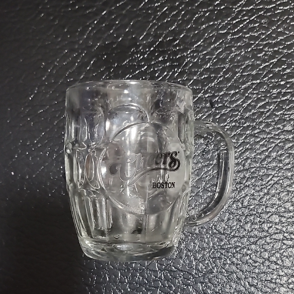 Cheers Boston Limited Edition Beer Barrel Dimpled Clear Glass Mug